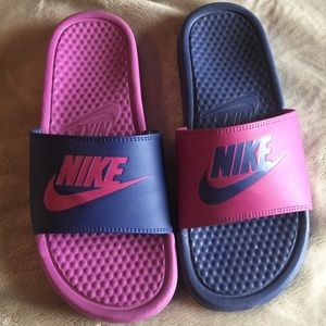 purple slides nike
